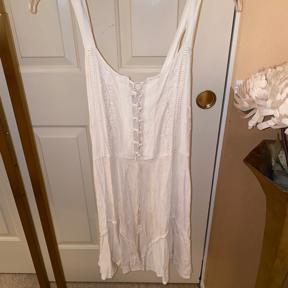 Boho Summer Lace Up Dress-Small